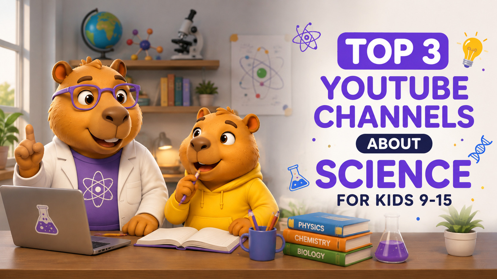 Top 3 YouTube Channels About Science for Kids 9-15